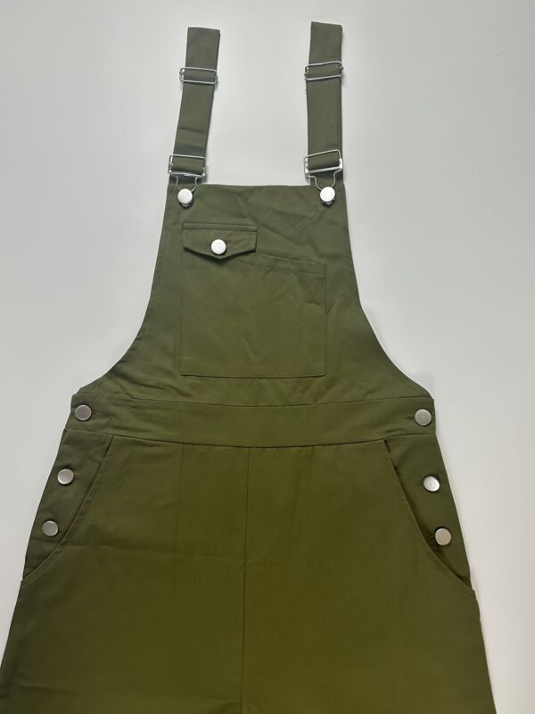 Women'S Casual Green Overalls with Multiple Pockets - Strappy Back, High-Waisted Jumpsuit for Spring/Summer/Fall, Versatile & Stylish, Versatile Clothing | Playful Design | Polyester Fabri - Image 7