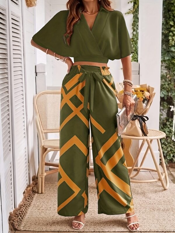 YY1229061 Women's Vacation Short Top Set - Image 5
