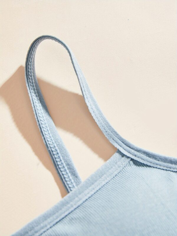 5pcs Sweet Pattern Simple Solid Bra, Comfy & Breathable Bra, Women's Lingerie & Underwear - Image 4