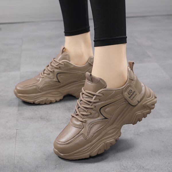 Women's High Quality Casual Running Shoes - Breathable Microfiber Cover Low-Top Sneakers with EVA Cushioned Sole, Lace-Up Design for All-Season Walking & Light Jogging - Image 4