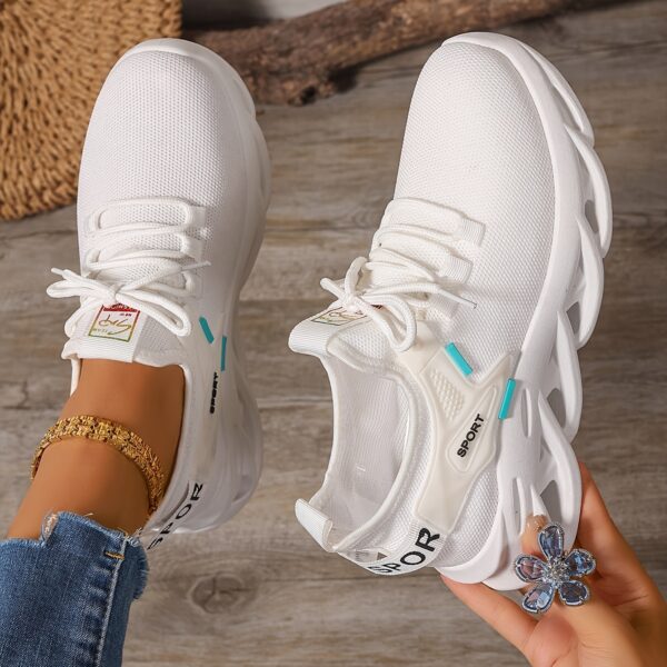 Valentine'S Day Women'S Solid Color Mesh Lace-Up Casual Sports Shoes, Breathable Low-Top Outdoor Running Shoes, Suitable for Gym Workouts. - Image 12