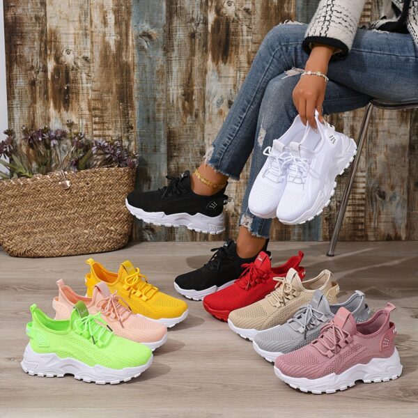 ZOSIVC Cheap womens shoes, Sneakers for women,Slip on shoes for women,White shoes for women, Black shoes for Women Comfortable. Casual Shoes for Beach, Vacation, Camping and Casual Attire, Summer Shoes | Casual Style | Mesh Upper, Ladies Sneakers,That. - Image 2