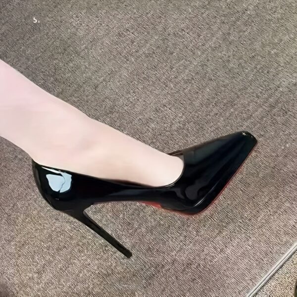 Stylish Pointed - toe High - heel Women's Shoes - Black Cover, Essential for Workplace