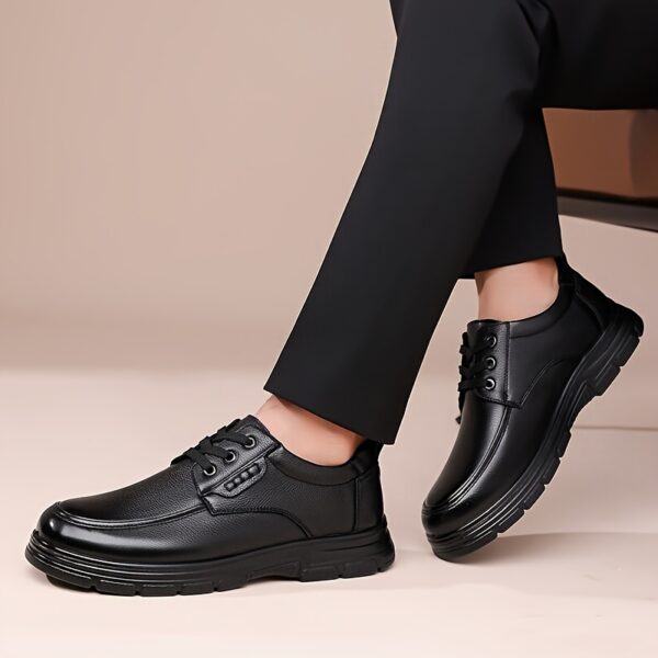 Men's classic penny loafers with traditional brogue stitching and comfortable thick soles, suitable for 11 occasions. Crafted from high-quality premium materials, they are an ideal choice for business office wear and professional events - Image 8