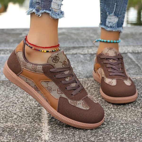 Women's Floral Print Casual Sneakers - Breathable, Stylish & Comfortable with Cushioned Insole Support, Lace-Up Design, and Durable TPR Sole for All-Day Wear - Image 16