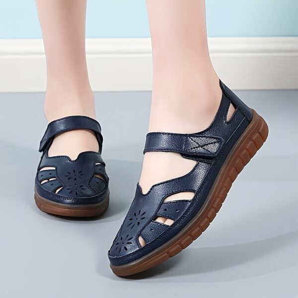 FANMMING Women's Microfiber Leather Fisherman Sandals - Breathable Cut-Out Design, Soft Anti-Slip Rubber Sole, Round Toe Comfort for Spring/Summer Casual Beach Shoes, Strappy Sandals - Image 7