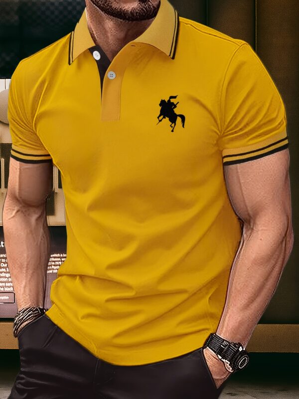 Men'S Light Pink Polo Shirt - Short Sleeve, Regular Fit, Button-Up with Chest Pocket, Summer Work Uniform for Office or Casual Wear, Casual Workwear | Classic Polo Design | Durable Fabri - Image 9