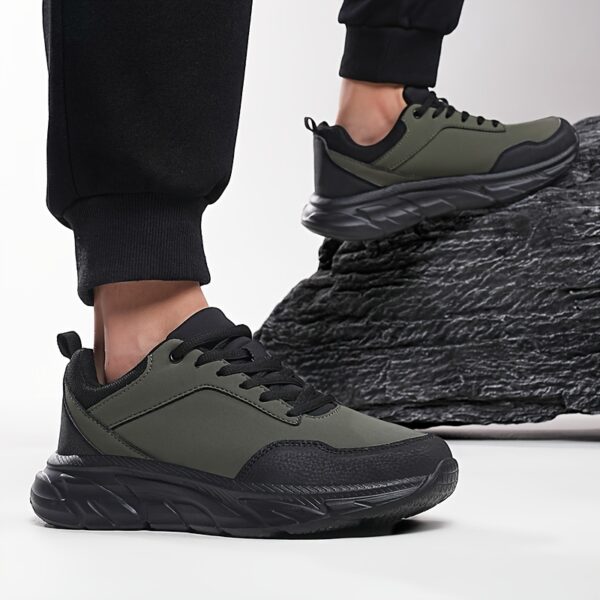 Black Sneakers for Spring and Autumn - Versatile for Running, Travel & Work | Casual Lace-Up Shoes with Comfortable EVA Sole | Sizes 7-13