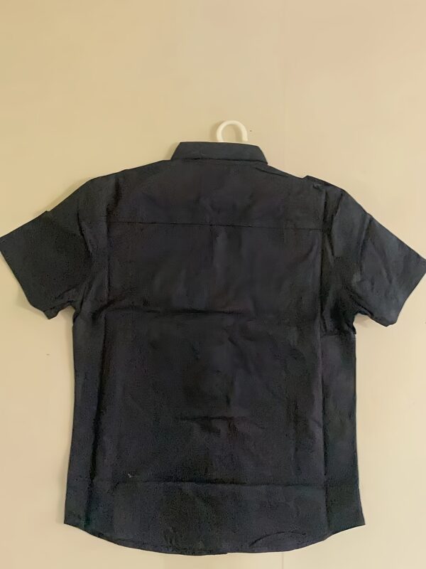 [Retro Look] Men's Lightweight Cotton Cargo Shirt - Short Sleeve, Button-Up, Casual Outdoor Shirt with Patches, Navy Blue, Retro Style, Summer Wear, Outdoor Casual Wear | Militaryinspired Design | Pure Cotton Fabric - Image 8