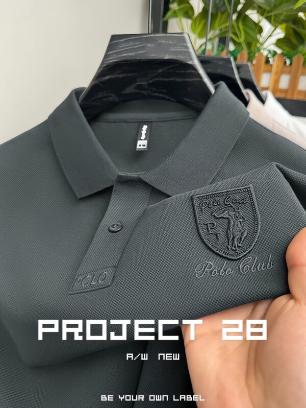 Men'S Navy Blue Polo Shirt with "Polo Club" Embroidery - Breathable, Soft, and Comfortable for Outdoor Sports and Golf, Casual Summer Wear, Perfect Gift for Boyfriend or Date, Casual Summer Wear | Embroidered Polo Shirt | Comfortable Fit, Polo Shirts - Image 6