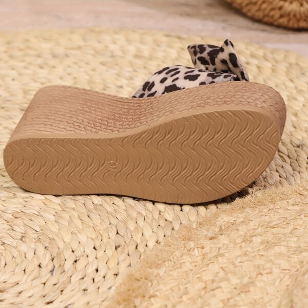 1pc Fashionable Comfort Thick-Heel Wedge Slippers in Plus Size - Image 5
