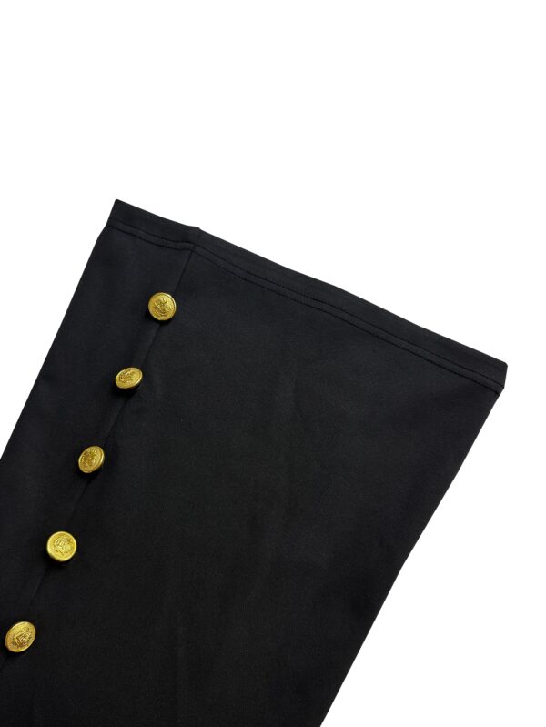 Women's High-Waisted Wide-Leg Pants with Belt Loops & Pockets - Stretchy Casual Trousers, Solid Black, Machine Washable, All-Season Comfort for Casual Attire, High Waist Pants, Comfortable Fashion, Smooth Texture Fabric - Image 7