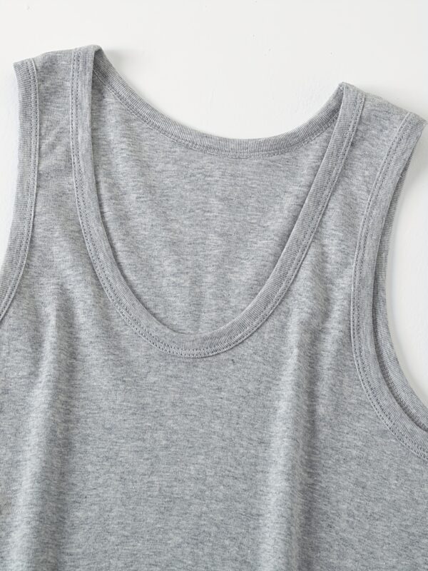 Set of 5 Summer Men'S Athletic Training Fitted Sleeveless Undershirts, Stretchy for Inner Wear. - Image 6