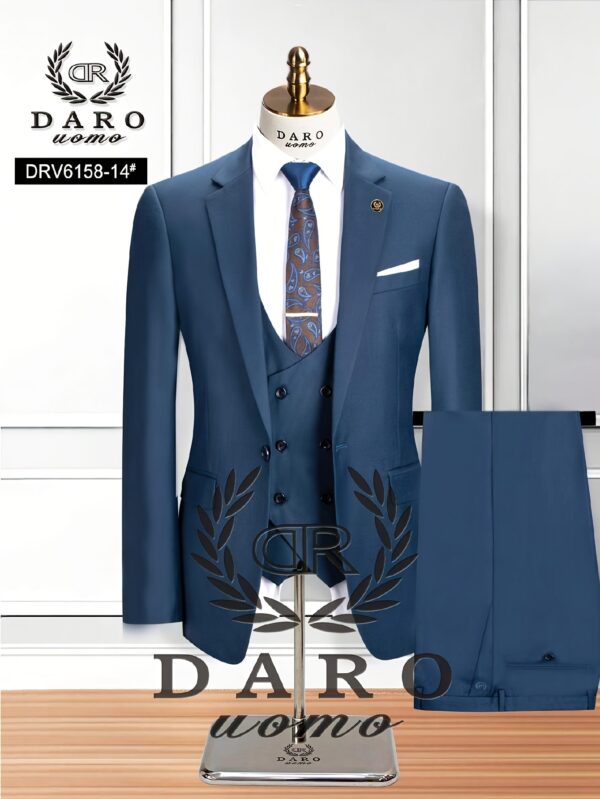 Men's Classic Business Suit Set - Polyester & Rayon Blend, Non-Stretch Fabric, Solid Color, Perfect for Spring/Summer/Fall - Image 4