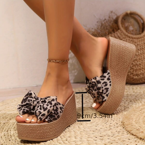 1pc Fashionable Comfort Thick-Heel Wedge Slippers in Plus Size - Image 8