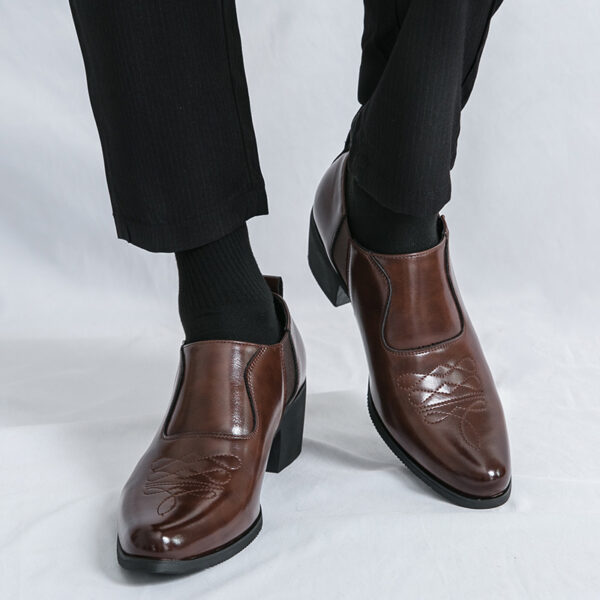 Men'S Fashionable Loafers - Brown Slip-On Shoes with Lace-up Detail, Comfortable for Business and Casual Wear, All-Season Footwear, Formal Loafers | Stylish Loafers | Comfortable Footwear - Image 2