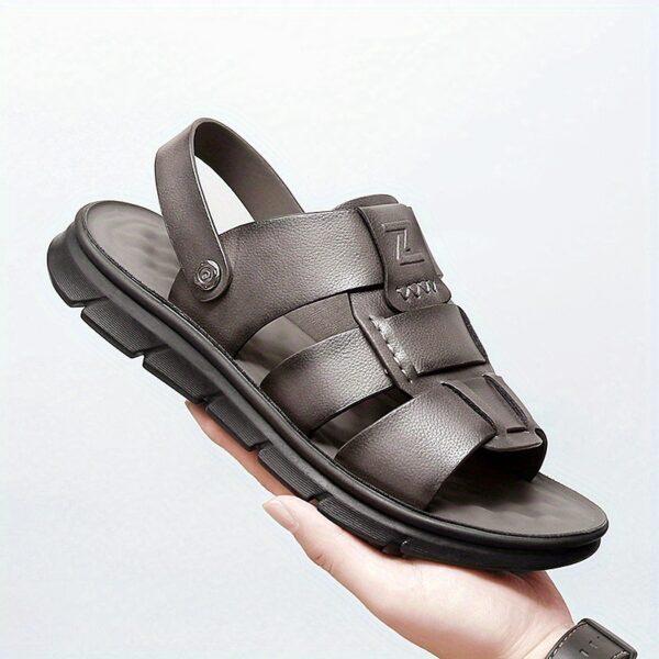 Men's Heavy-Duty Slip-On Sandals - Wide Size up to EU 46 (US Men's 12) - Lightweight EVA Beach Shoes for Outdoor, Casual, Formal - Cushioned Platform - Black - Ideal for Big & Tall Feet, Summer Footwear, Minimalist Design, Comfortable Soles, Comfortable Footwear, Casual Attire, Casual Slipons, Sleek Footwear, Durable Construction, Supportive Footwear, Outdoor Enthusiasts - Image 4