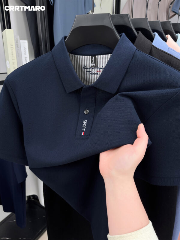 CRRTMARO Men's Summer Short Sleeve Shirt - Mint Green Solid Color, 100% Cotton Lightweight Breathable Fabric, Classic Collar with 6-Button Placket, Regular Fit Casual Shirt for Office & Leisure, Quality Button Detail - Image 2