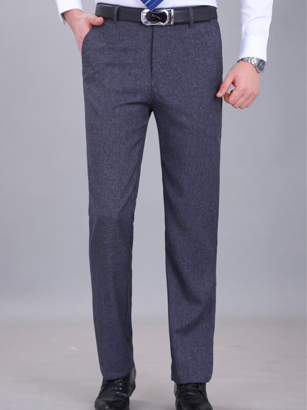 Men's High-Waisted -Linen Pants - Wrinkle-Resistant Lightweight Trousers for Spring/Fall, Breathable Casual Business Casual & Vacation Wear, Regular Fit with Pockets, Hand Wash Only, Everyday Comfort Wear, Wrinkeresistant Fabric - Image 5