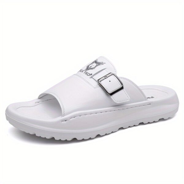 Men's Slippers, Trendy Korean Style Couple Lightweight Outdoor Driving Shoes, Men's Summer Open Toe Simple Comfortable Fashion Flat Slip-Ons, Durable and Soft EVA Home Slides - Comfortable, Thick Sole, Non-Slip Casual Wearable Slippers, Stylish Four-Season Open-Toe Shoes Perfect for Indoor/Outdoor Use, Beach and Family Relaxation, 2pcs Set Includes 1pc Shoe + 1pc Premium Storage Bag - Image 9