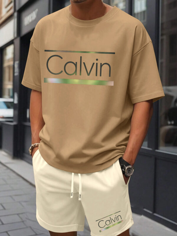 Men'S T-Shirt Men'S Patterned Print Casual Shorts Short-Sleeved Set, Men'S Summer Clothing Pajamas - Image 4