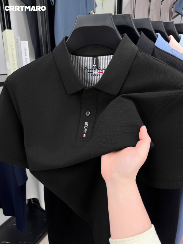 CRRTMARO Men's Summer Short Sleeve Shirt - Mint Green Solid Color, 100% Cotton Lightweight Breathable Fabric, Classic Collar with 6-Button Placket, Regular Fit Casual Shirt for Office & Leisure, Quality Button Detail - Image 3