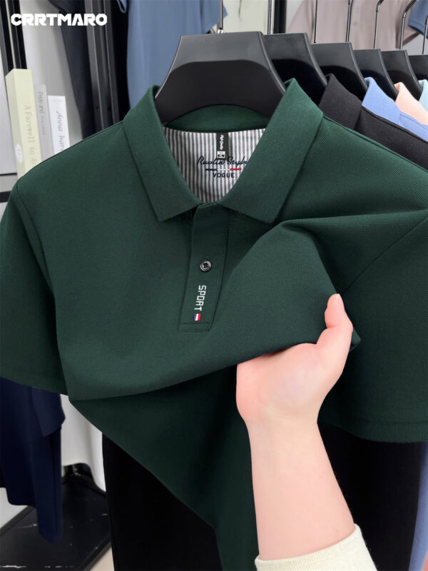 CRRTMARO Men's Summer Short Sleeve Shirt - Mint Green Solid Color, 100% Cotton Lightweight Breathable Fabric, Classic Collar with 6-Button Placket, Regular Fit Casual Shirt for Office & Leisure, Quality Button Detail - Image 8