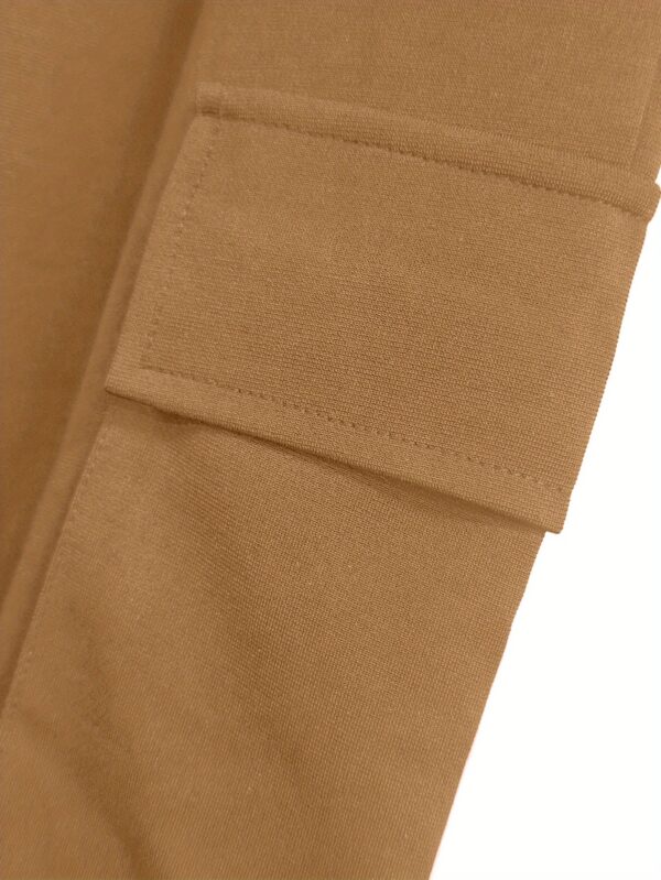 Men'S Summer Cotton Cargo Pants - Olive Green, Drawstring Waist, Casual Style with Multiple Pockets, Ideal for Everyday Wear, Casual Summer Wear | Casual Drawstring Pants | Comfortable Casualwear - Image 10