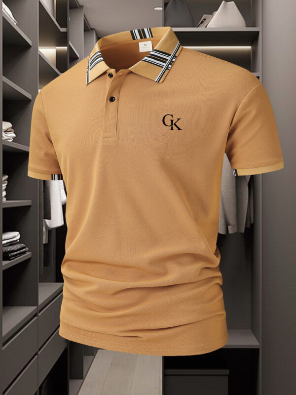Men's Outdoor Golf T-shirt with A067GK Print, Simple and Fashionable Shirt, Hot Selling Business Casual, Breathable Short Sleeve Turned Collar Outfit - Image 4