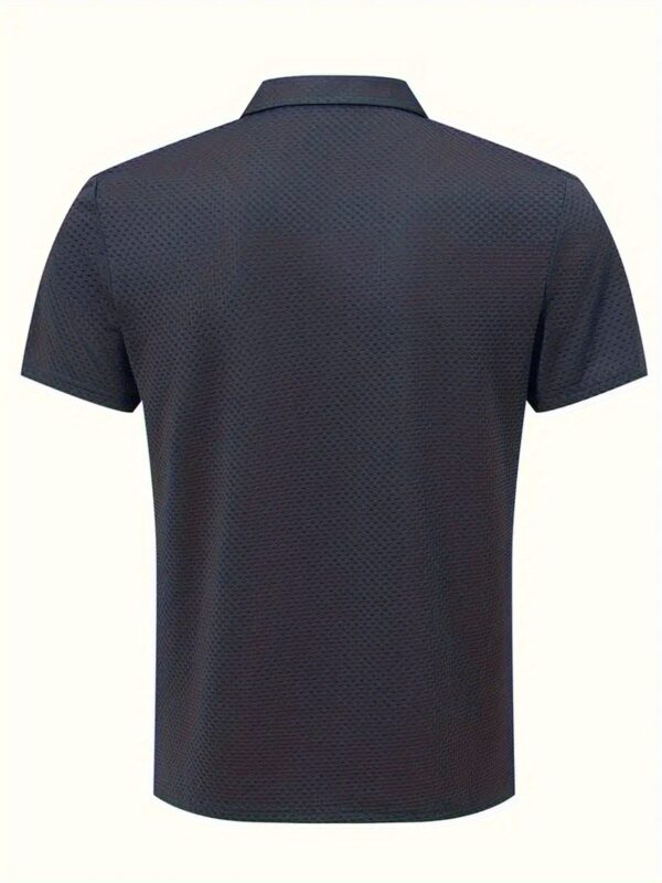 Men'S Casual Black Polo Shirt with Logo - Comfortable Knit Fabric, Breathable for Summer, Regular Fit, Casual Style, Casual Summer Shirt | Logo Shirt | Knit Construction, PLUS SIZE - Image 10