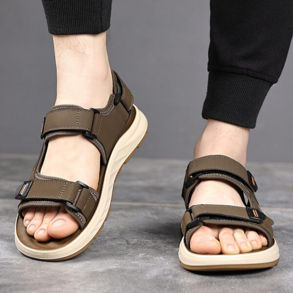 Men's Breathable Sandals for Hiking & Beach - Adjustable Non-Slip Outdoor Shoes with Arch Support, Lightweight Summer Casual Footwear - Image 9