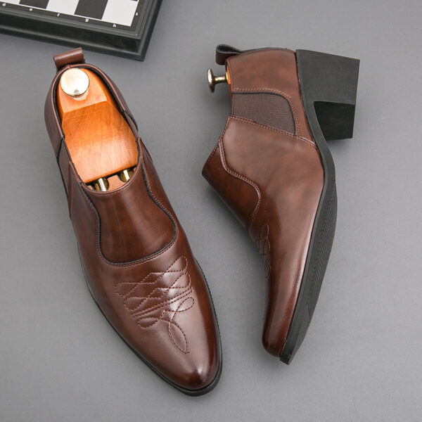 Men'S Fashionable Loafers - Brown Slip-On Shoes with Lace-up Detail, Comfortable for Business and Casual Wear, All-Season Footwear, Formal Loafers | Stylish Loafers | Comfortable Footwear - Image 11