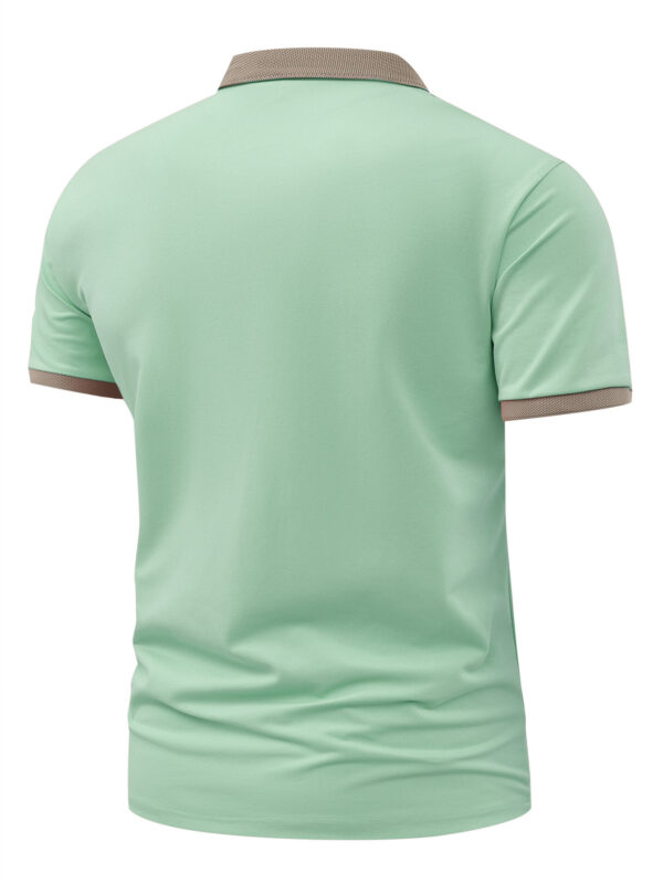 Men'S Summer Contrast Collar Polo Shirt - "BOOS" Print, Lightweight Breathable Fabric, Casual Short Sleeve Top for Casual Attire, Stylish Button-Up Design, Quality Craftsmanship - Image 8