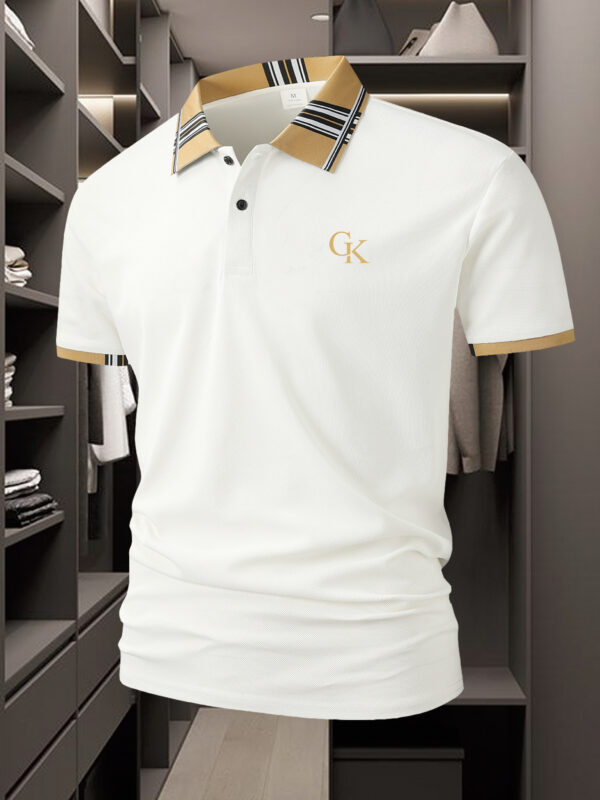 Men's Outdoor Golf T-shirt with A067GK Print, Simple and Fashionable Shirt, Hot Selling Business Casual, Breathable Short Sleeve Turned Collar Outfit - Image 3