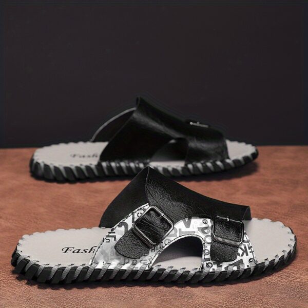 Men's Casual Sports Slippers Fashionable British Handmade Sandals Suitable for 8 Festive Occasions - Image 3