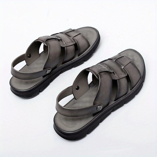 Men's Heavy-Duty Slip-On Sandals - Wide Size up to EU 46 (US Men's 12) - Lightweight EVA Beach Shoes for Outdoor, Casual, Formal - Cushioned Platform - Black - Ideal for Big & Tall Feet, Summer Footwear, Minimalist Design, Comfortable Soles, Comfortable Footwear, Casual Attire, Casual Slipons, Sleek Footwear, Durable Construction, Supportive Footwear, Outdoor Enthusiasts - Image 2