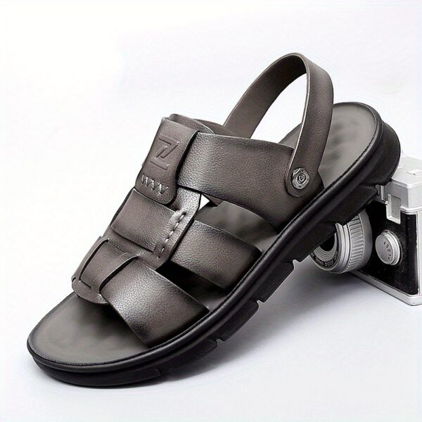 Men's Heavy-Duty Slip-On Sandals - Wide Size up to EU 46 (US Men's 12) - Lightweight EVA Beach Shoes for Outdoor, Casual, Formal - Cushioned Platform - Black - Ideal for Big & Tall Feet, Summer Footwear, Minimalist Design, Comfortable Soles, Comfortable Footwear, Casual Attire, Casual Slipons, Sleek Footwear, Durable Construction, Supportive Footwear, Outdoor Enthusiasts - Image 6