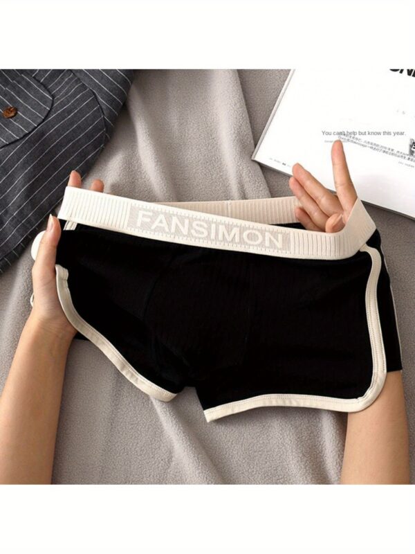 3pcs Men's Boxer Briefs - Breathable Mid-Rise Underwear with Elastic Waistband, Soft Stretch Polyester-Spandex Blend, Non-See-Through Knit Fabric, Solid Colors (Light Blue/Beige/White/Light Khaki) - Machine Washable, Everyday Comfort, Minimalist Design, Durable Construction, High Elasticity - Image 6