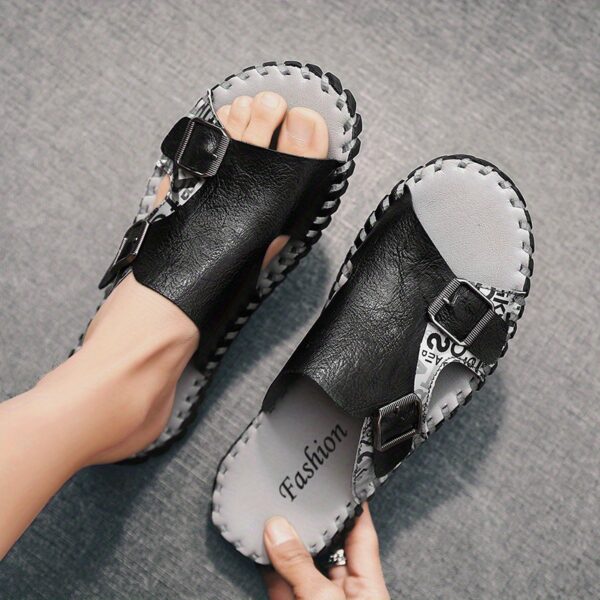 Men's Casual Sports Slippers Fashionable British Handmade Sandals Suitable for 8 Festive Occasions - Image 9