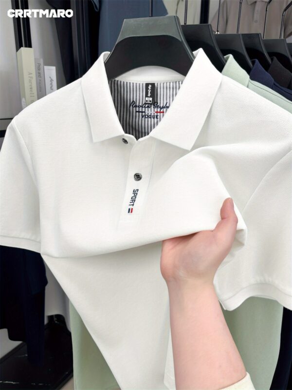 CRRTMARO Men's Summer Short Sleeve Shirt - Mint Green Solid Color, 100% Cotton Lightweight Breathable Fabric, Classic Collar with 6-Button Placket, Regular Fit Casual Shirt for Office & Leisure, Quality Button Detail - Image 5
