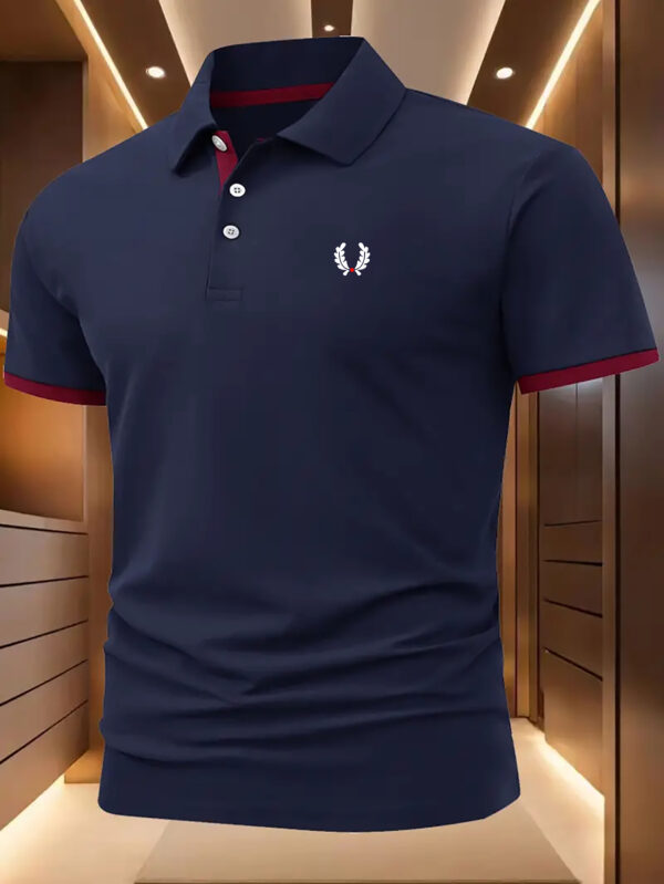 D73 - Cute Wheat Spike 2025 New Color-Blocked Men'S Polo Shirt, Summer Casual Sportswear, Comfortable And Breathable, Stylish T-Shirt for Men, Korean Fashion. - Image 5