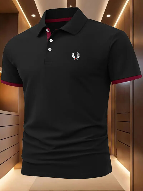 D73 - Cute Wheat Spike 2025 New Color-Blocked Men'S Polo Shirt, Summer Casual Sportswear, Comfortable And Breathable, Stylish T-Shirt for Men, Korean Fashion. - Image 3
