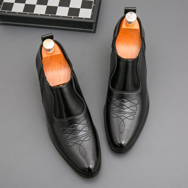 Men'S Fashionable Loafers - Brown Slip-On Shoes with Lace-up Detail, Comfortable for Business and Casual Wear, All-Season Footwear, Formal Loafers | Stylish Loafers | Comfortable Footwear - Image 3