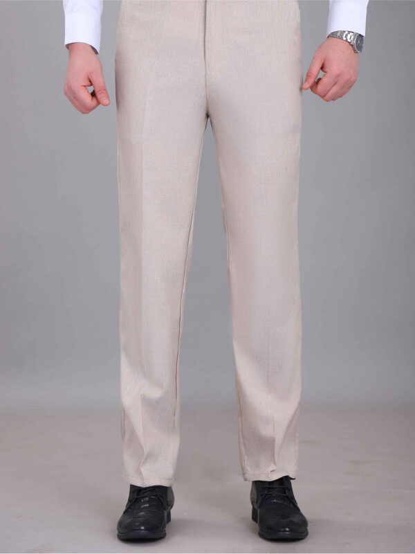 Men's High-Waisted -Linen Pants - Wrinkle-Resistant Lightweight Trousers for Spring/Fall, Breathable Casual Business Casual & Vacation Wear, Regular Fit with Pockets, Hand Wash Only, Everyday Comfort Wear, Wrinkeresistant Fabric - Image 3