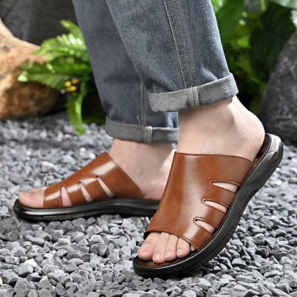 Men'S Summer Casual Slippers, Comfortable Upper with Lightweight Cushioned Thick Sole for 11 Festive Occasions, Suitable for Patio Relaxation, Weekend Outings, Outdoor Leisure Events