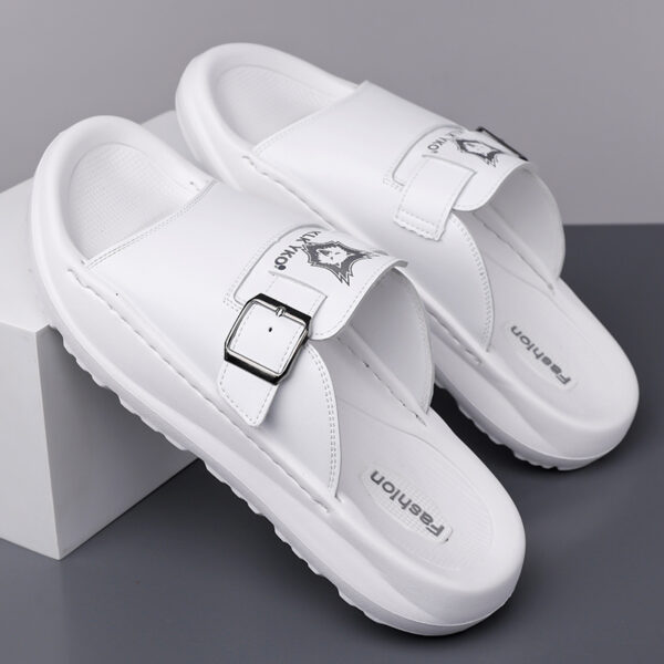 Men's Slippers, Trendy Korean Style Couple Lightweight Outdoor Driving Shoes, Men's Summer Open Toe Simple Comfortable Fashion Flat Slip-Ons, Durable and Soft EVA Home Slides - Comfortable, Thick Sole, Non-Slip Casual Wearable Slippers, Stylish Four-Season Open-Toe Shoes Perfect for Indoor/Outdoor Use, Beach and Family Relaxation, 2pcs Set Includes 1pc Shoe + 1pc Premium Storage Bag - Image 14