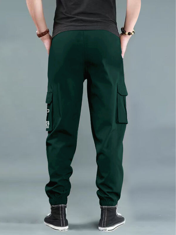 Men'S Casual Cargo Pants with "REEF" Logo - Black, Multiple Flap Pockets, Drawstring Waist, All-Season Comfort, Sporty Street Style, Casual Wear | Trendy Casualwear | Adjustable Waist Pants - Image 10