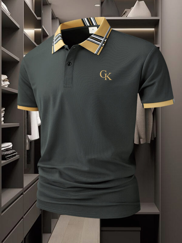 Men's Outdoor Golf T-shirt with A067GK Print, Simple and Fashionable Shirt, Hot Selling Business Casual, Breathable Short Sleeve Turned Collar Outfit - Image 5