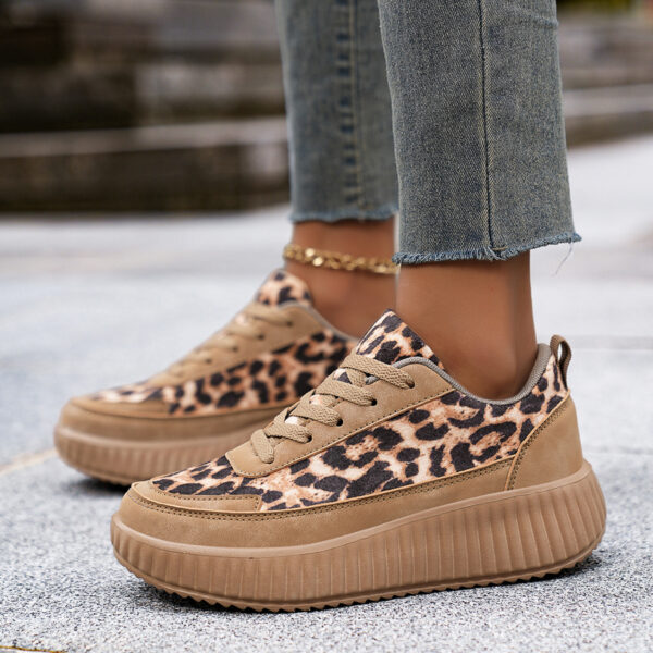 2025 New Women'S Leopard Print Skate Shoes - Non-Slip EVA Sole, Breathable & Fabric Lining, EVA Cushioning for Comfort, Suitable for All-Season Outdoor Sports & Casual Wear, Durable EVA Sole, Casual Wear Shoes|Trendy Slippers|Breathable Fabric Linin - Image 6