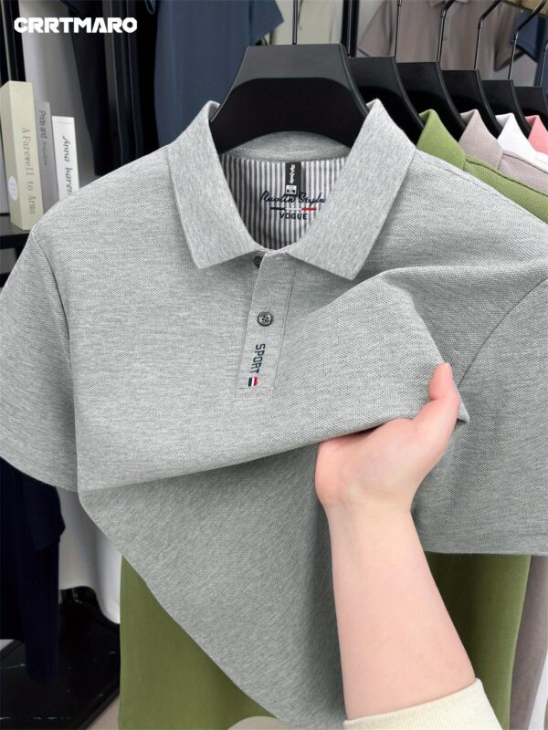 CRRTMARO Men's Summer Short Sleeve Shirt - Mint Green Solid Color, 100% Cotton Lightweight Breathable Fabric, Classic Collar with 6-Button Placket, Regular Fit Casual Shirt for Office & Leisure, Quality Button Detail - Image 9